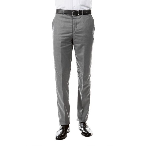 Azzuro Men's 3-Pack of Neutral Color Dress Pants (Unhemmed/Open Bottom) - Picture 6 of 7